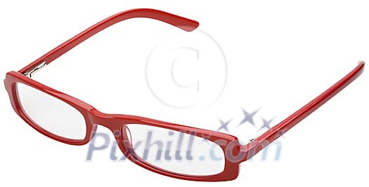 Red eyeglasses with clipping path Red eyeglasses with clipping path