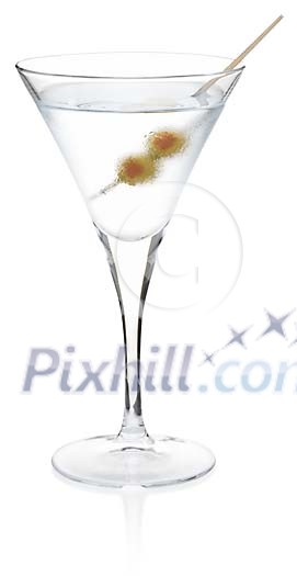 Vodka Martini cocktail with clipping path Vodka Martini cocktail with clipping path