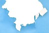 Blue paper ripping with clipping path
