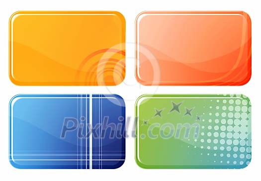 Digitally generated badges with clipping path Digitally generated badges with clipping path