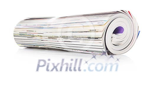 Rolled up magazines Rolled up magazines