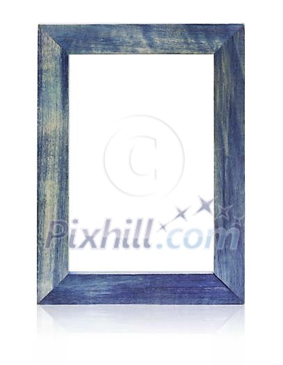 Isolated blue picture frame Isolated blue picture frame