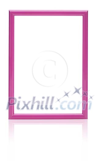 Isolated pink picture frame Isolated pink picture frame