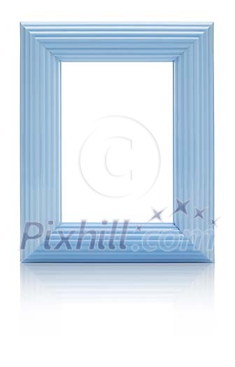 Isolated blue picture frame Isolated blue picture frame