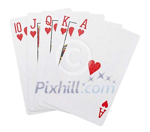 Isolated playing cards Isolated playing cards