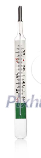 Isolated old style thermometer Isolated old style thermometer
