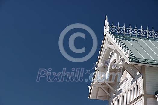 Details on the roof of the old wooden castle Details on the roof of the old wooden castle