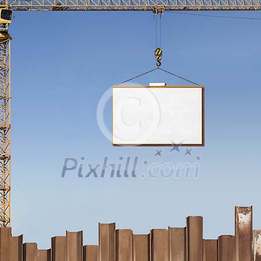 Scene from construction site including Advertisement Space Scene from construction site including Advertisement Space