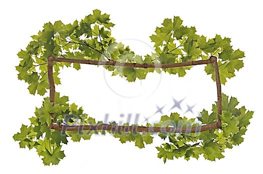 Digital Composite from branches to procuce a frame Digital Composite from branches to procuce a frame