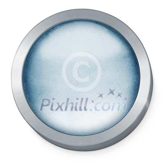 Brushed Metal Ring with Glass Lit Marble inside