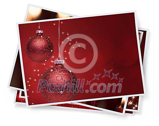 Digitally Generated Pile of Christmas Pictures Digitally Generated Pile of Christmas Pictures