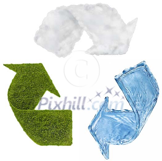 Digital Composite from Recycle Symbol Digital Composite from Recycle Symbol