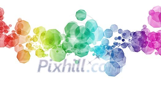 Digirally Generated Bokeh with Rainbow color Digirally Generated Bokeh with Rainbow color