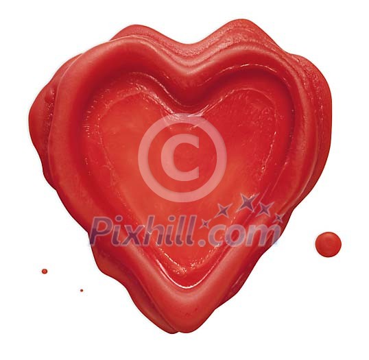 Heart shaped wax seal Heart shaped wax seal