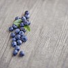 Wild blueberry's on piece of old wood