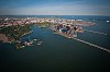 Photo from hot-air balloon above Helsinki, Finland.