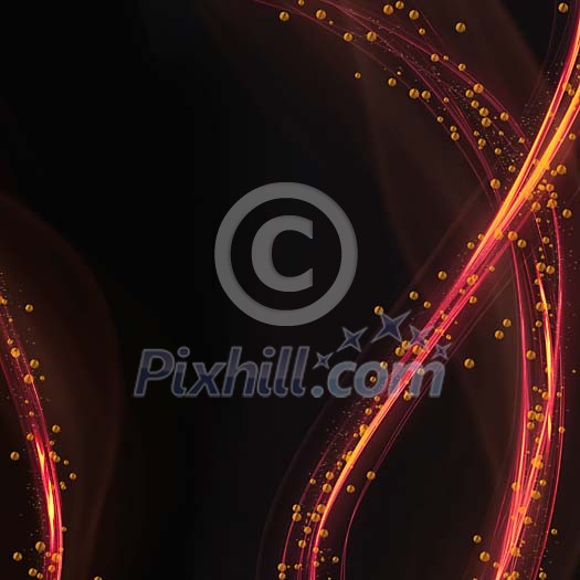 Light waves and bokeh particles and stars Light waves and bokeh particles and stars