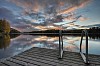 Evening on the calm lake