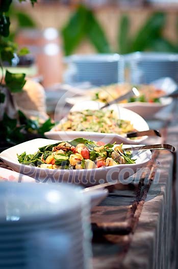Food being served at the event Food being served at the event