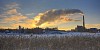 Working power plant in winter