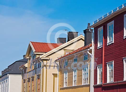 Wooden houses in a row Wooden houses in a row