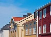 Wooden houses in a row