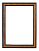 Isolated black and gold picture frame