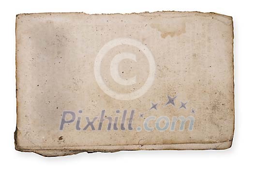 Isolated old stained paper Isolated old stained paper