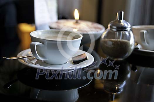 Nicely setted coffe table Nicely setted coffe table