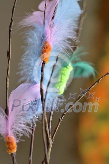 Decorated easter branches Decorated easter branches