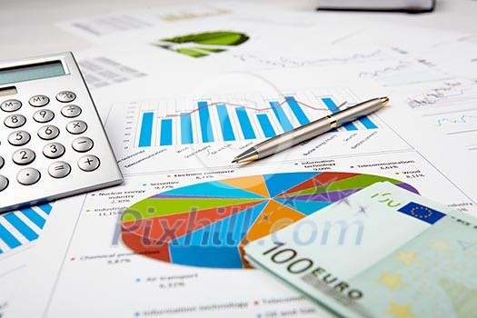 financial charts and graphs on the table financial charts and graphs on the table