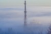 Fog surrounding a factory