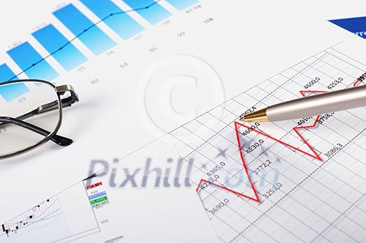 charts and graphs of sales of securities - workplace successful business man charts and graphs of sales of securities - workplace successful business man