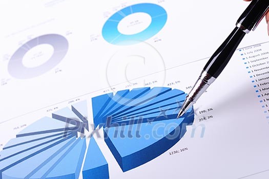 Charts and graphs of sales - a symbol of successful corporate business Charts and graphs of sales - a symbol of successful corporate business