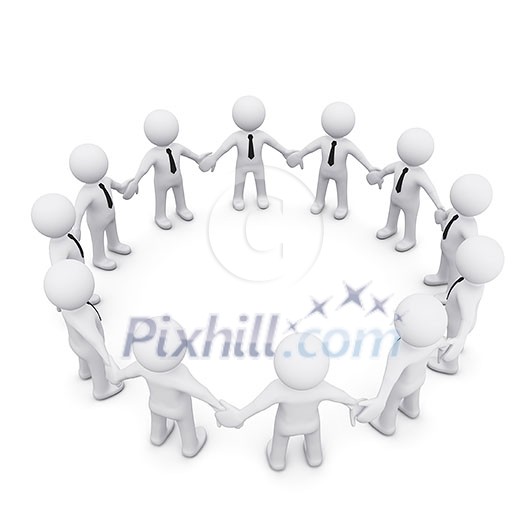 Range of the 3D business people . symbol of teamwork Range of the 3D business people . symbol of teamwork