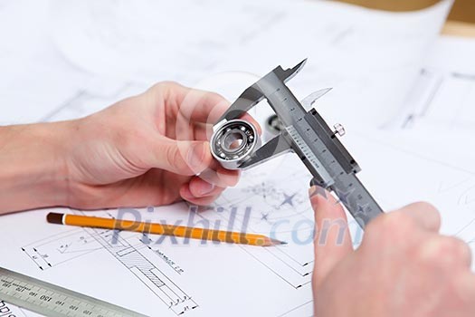 construction drafts and tools on the table construction drafts and tools on the table