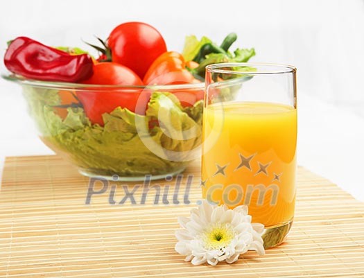 Breakfast of fresh vegetables. symbol of a healthy lifestyle Breakfast of fresh vegetables. symbol of a healthy lifestyle