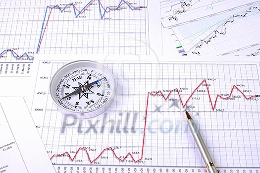 Graphs and charts. Workplace businessman. Graphs and charts. Workplace businessman.