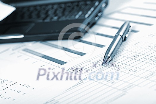 Charts, diagrams, tables. Workplace for the business person. Charts, diagrams, tables. Workplace for the business person.