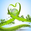 Image of green platen earth as symbol of environmental protection