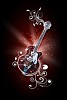 Image of a guitar against decorative background