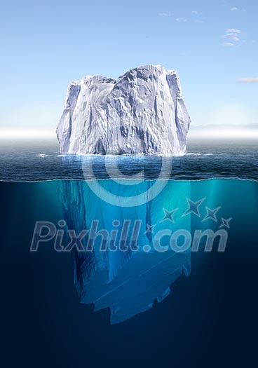Antarctic iceberg in the ocean. Beautiful polar sea background. Antarctic iceberg in the ocean. Beautiful polar sea background.