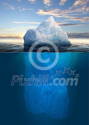 Antarctic iceberg in the ocean. Beautiful polar sea background. Antarctic iceberg in the ocean. Beautiful polar sea background.