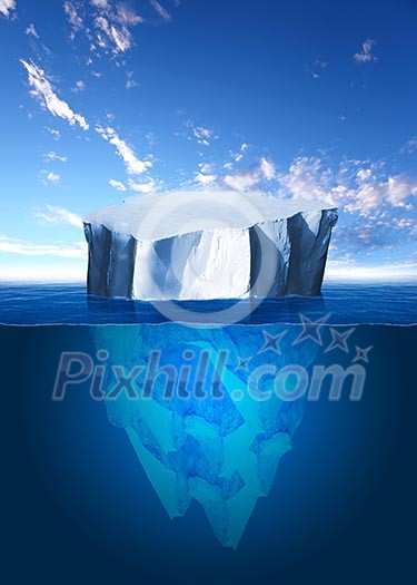 Antarctic iceberg in the ocean. Beautiful polar sea background. Antarctic iceberg in the ocean. Beautiful polar sea background.