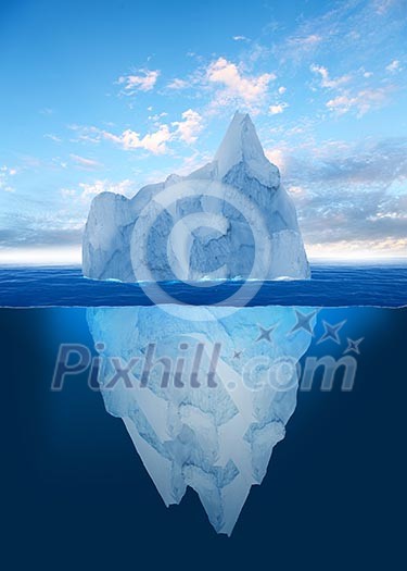 Antarctic iceberg in the ocean. Beautiful polar sea background. Antarctic iceberg in the ocean. Beautiful polar sea background.