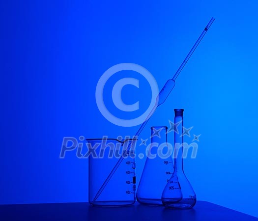 Image of chemistry laboratory equipment and glass tubes Image of chemistry laboratory equipment and glass tubes
