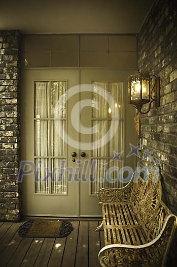 Entrance door to a house Entrance door to a house