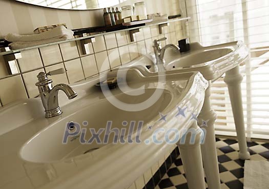 White bathroom interior White bathroom interior
