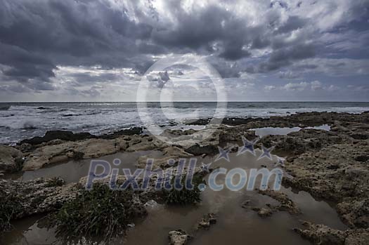 Stormy weather at sea Stormy weather at sea