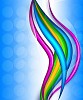 abstract background with green, pink, purple elements